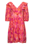 Isabeau Leopard Dress Kort Klänning Pink Dante6
