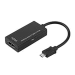 Mini Micro USB To HDMI Adapter Converter Cable Portable Micro USB Male To Female HDMI Adapter Cable Black