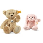 Steiff Theo Teddy Bear Plush Toy (Beige), 023491 & Soft Cuddly Friends Tilda Rabbit, Pink, 30, 80623