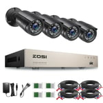 ZOSI 8CH 1080P HDMI DVR 3000TVL CCTV Camera Home Security System Kit Outdoor HD