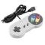 Contrôleur de manette de jeu de manette de jeu de contrôleur d'usb pour la manette de jeu de Nintendo SNES pour le PC-Type Gris#B
