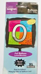 Anagram Helium Foil Balloon 18" Happy Zero 0 Birthday or Suit New Born Baby