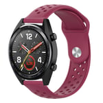 22mm Huawei Watch GT / Honor Magic silicone watch band - Wine Red
