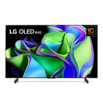 LG OLED evo OLED42C34LA.API TV 106,7 cm (42 ) 4K Ultra HD Smart TV Wifi Argent - Neuf