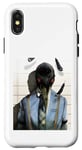 Coque pour iPhone X/XS Mug amusant avec corbeau - Motif animal - Prison posant
