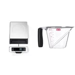 OXO Good Grips 5kg Stainless Steel Food Scale & Good Grips 500 ml Angled Measuring Cup