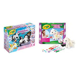 CRAYOLA Washimals Peculiar Pets Playset |Creative Colouring Crafts Kit With Washable Marker Pens And Fairy Animals For Ages 3+ & 93020 "Colour n Style Unicorn Craft Kit