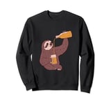 Sloth throwing back the beers to no end Sweatshirt