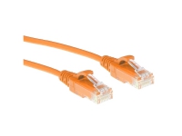 ACT Orange 0.15 meter LSZH U/UTP CAT6 datacenter slimline patch cable snagless with RJ45 connectors