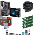Components4All AMD Ryzen 5 2400G 3.6GHz (Turbo 3.9GHz) Quad Core Eight Thread CPU, ASUS PRIME B450-Plus Motherboard & 32GB 2400MHz Crucial DDR4 RAM Pre-Built Bundle
