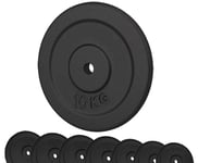 G5 HT SPORT Cast Iron Discs Diameter 25 mm Hole for Gym and Home Gym from 0.5 to 20 kg for Dumbbells and Barbells (1 x 10 kg)