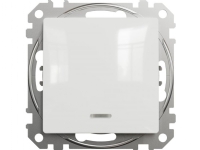 Schneider Electric, Sedna Design and Elements, 1-polig strömbrytare med belysning, vit, SDD111101L