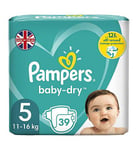 Pampers Baby-Dry Nappies Size 5 Essential Pack - 39 Nappies