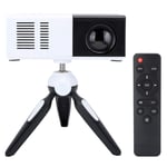 Lazmin112 Mini Projector, 1800Lux Manual Focus Portable LED Video Projection Machine with Stand, HIFI Audio, for Home Theater(UK PLUG)