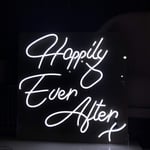 Neon Wedding Sign Mr&Mrs Happily Ever After Bright Sign for Weddings Parties UK Stock with UK Plug 240V (Happily Ever After)
