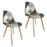 Chaises de salle é manger en patchwork Ornella
