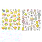 Stickers / klistermärken Happy Easter! 4 ark med roliga dekorationer till påsk