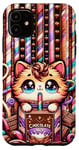 iPhone 11 Kawaii Chocolate Milk Cat - Charming Japanese-Inspired Art Case