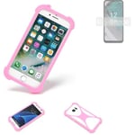 Bumper for Nokia C32 Silicone Bumper Protector Edge Protective ring pink