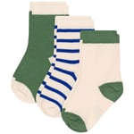 Petit Bateau Stripy 3-pack Bomullsstrumpor Green | Grön | 18-36 months
