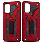 JZ [2 in 1[Kickstand] Phone Case For Samsung Galaxy S20+ Plus / S20+ Plus 5G Prevention Drop-Protection Silica gel & PC Cover - Red