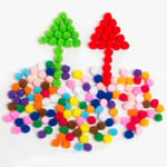 Diy Mixed Color Mini Soft Fluffy Pom Poms Pompoms Ball