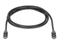 Akyga AK-USB-34 - Thunderbolt-kabel - 24 pin USB-C (hann) til 24 pin USB-C (hann) - Thunderbolt 3 - 20 V - 5 A - 1.5 m - aktiv - svart