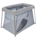 BÉABA, Lit parapluie 3 en 1, Berceau Bébé, Lit d'appoint, Parc, Evolutif, Léger - 6.8Kg, Pliable, Compact, Sac Transport et Matelas inclus, Tissu Respirant et Oeko-Tex, Gris chiné/Galet
