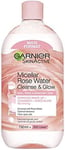 Garnier Micellar Rose Cleansing Water For Dull Skin 700ml, Glow Boosting Cleans