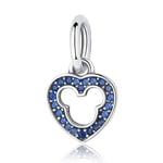 shangwang 925 Sterling Silver Beads Blue Crystal Pet Paw Heart Star Daisy Charm Suitable For Original Pandora Bracelet Diy Jewelry PY1130
