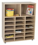 Mobeduc Shelving Storage with 2 Upside Box and 18 Compartments, 90 x 112 x 40 cm