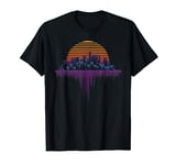 synthwave cyberpunk outrun city sunset aesthetic t shirt