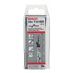 Bosch Professional 5 x Jigsaw blade T 101 BR Clean for Wood (for softwood, straight cut, accessories jigsaw), Silver