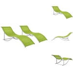 Solsängar - Living Hopfällbara solsängar 2 st grön textilene