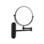 HGXC Swivel Adjustable Arm Magnifying Mirror 10X Magnification + Normal Double Sided Extendable Round Shape Shaving Mirror