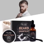Beard Growth Kit for Men,Beard Grooming Tools for Beard Rapid Growth and Thickening,Beard Growth Activator Serum,Beard Roller, Beard Care Sets for Men
