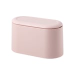 1pc (rose) Petite Poub de Table, Mini Poub de Bureau Cuisine en Design Plastique avec Couvercle à Bouton-Poussoir,Push Top Trash Can Rubbish Waste