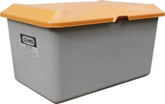 Salt-/sandbehållare 400 L, Grå/orange