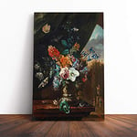 Big Box Art Canvas Print Wall Art Maria Van Oosterwijk Flower Still Life 2 | Mounted & Stretched Box Frame Picture | Home Decor for Kitchen, Living Room, Bedroom, Hallway, Multi-Colour, 30x20 Inch