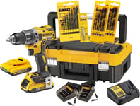 Skruvdragare/borr DeWalt DCK791D2T-QW; 18 V; 2x2,0 Ah batt. + tillbehör