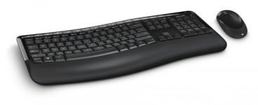 Microsoft Comfort Desktop 5050 keyboard Mouse included RF Wireless QWERTY International EER Black
