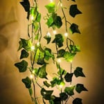 Ljusslinga med löv, 20/100 LED-lampor murgröna blomstergirlang ljusslinga