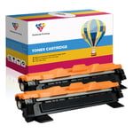2 Black Toner Cartridge Fits Brother Tn1050 Dcp-1510 Dcp-1512 Dcp-1610w Non-oem