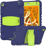 Børnesikkert iPad mini 4 cover - Grønt- Navyblåt