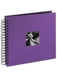 Hama "Fine Art" Spiral Album 28 x 24 cm 50 Black Pages purple