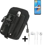 big Holster for Oppo F19 + earphones pouch sleeve belt bag cover case Outdoor Pr