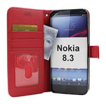 New Standcase Wallet Nokia 8.3 (Röd)
