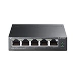 TP-Link PoE Switch 5-Port 100 Mbps, 4 PoE+ ports up to 30 W for each PoE port and 67 W for all PoE ports, Metal Casing, Plug and Play, Ideal for IP Surveillance and Access Point (TL-SF1005P)