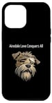 Coque pour iPhone 14 Pro Max Airedale Terrier : Airedale Love Conquers All