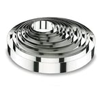 Lacor 68616 Emporte-Pièces Cercle à Tarte Rond 16 x 6 cm 18 / 10, Argent